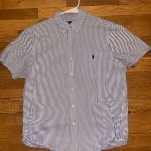 Polo Ralph Lauren Blue and White Striped Shirt